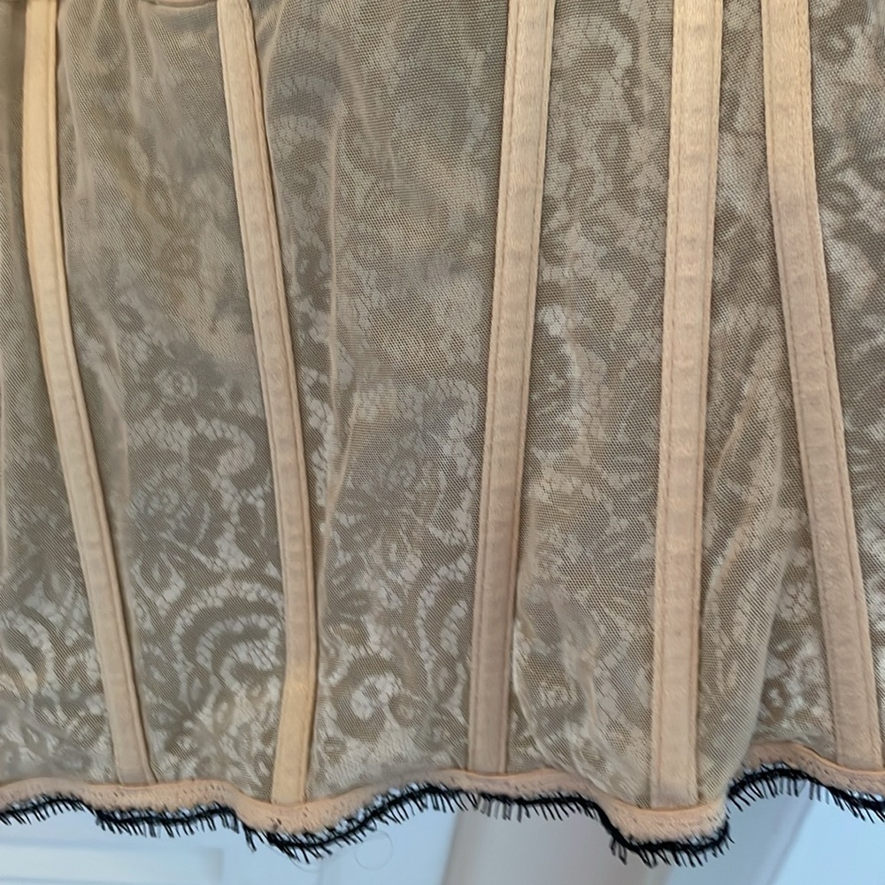 NWT Elie Tahari  Bustier Lace black/beige lining cotton nylon,elastine size L - Picture 6 of 17
